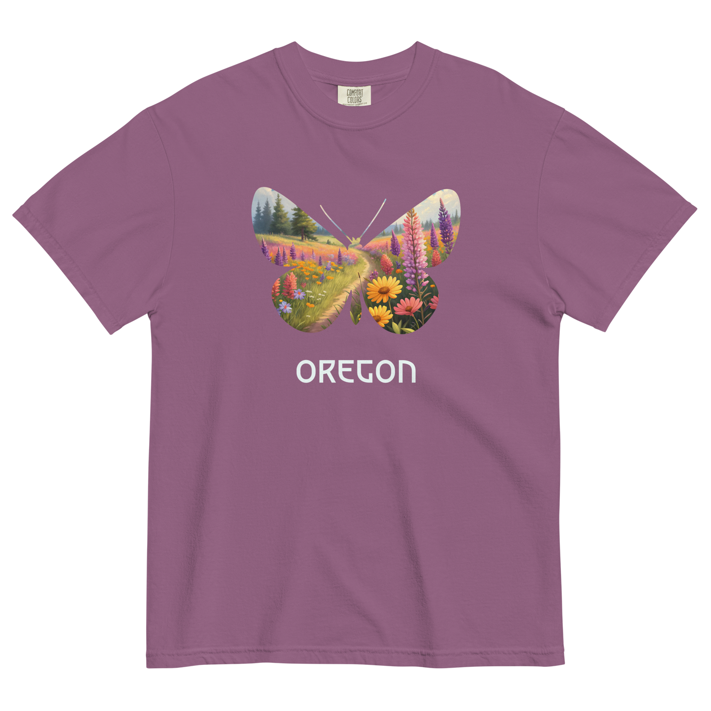 OREGON WILD FLOWERS - COMFORT COLORS - Unisex garment-dyed heavyweight t-shirt