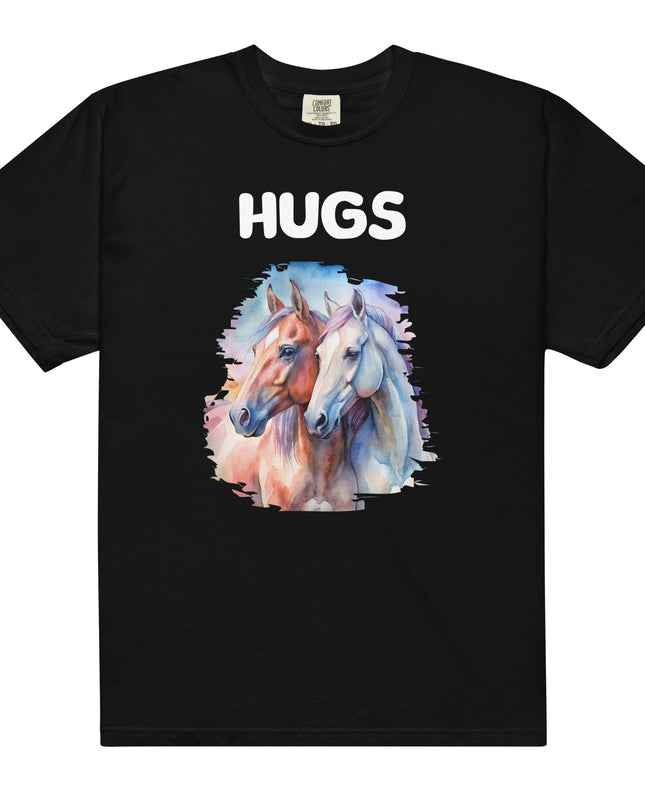 HUGS -HORSES - Comfort Colors - Unisex garment-dyed heavyweight t-shirt