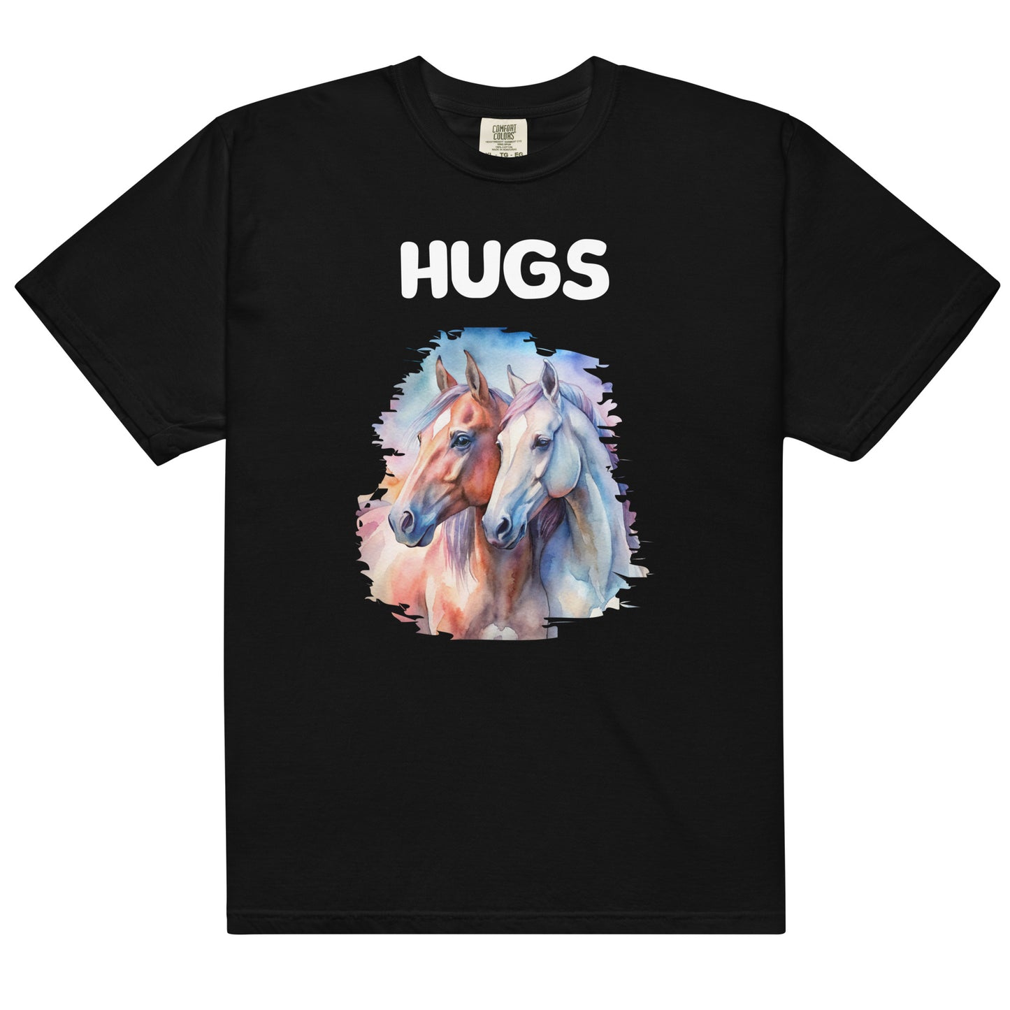 HUGS -HORSES - Comfort Colors - Unisex garment-dyed heavyweight t-shirt
