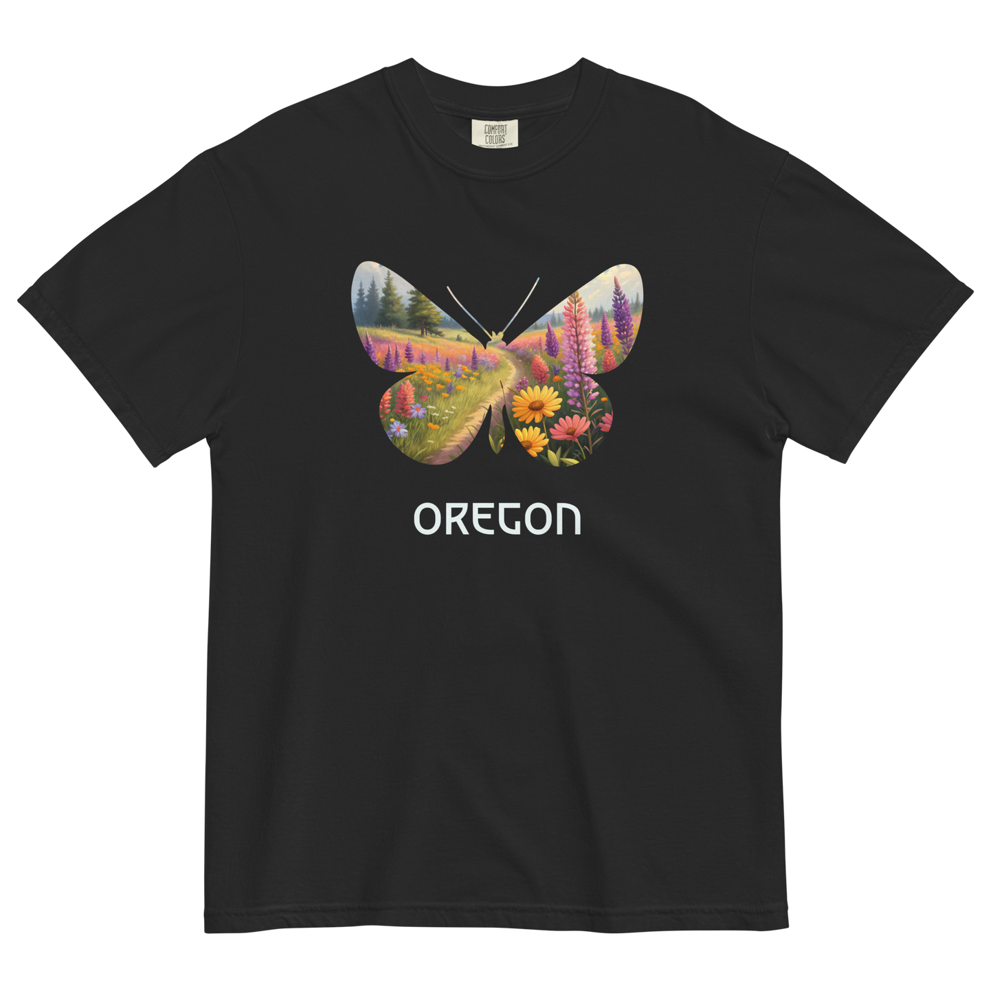 OREGON WILD FLOWERS - COMFORT COLORS - Unisex garment-dyed heavyweight t-shirt