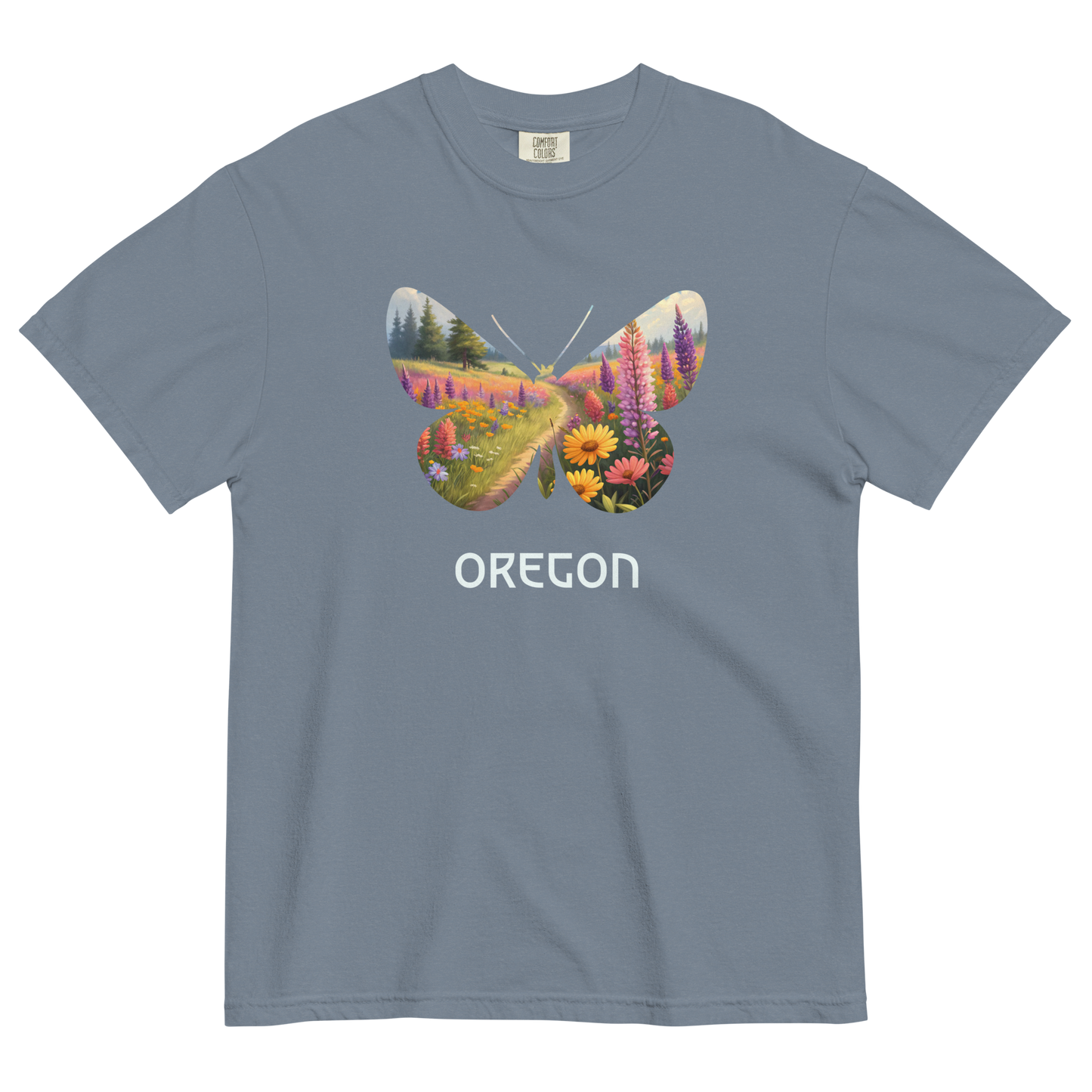 OREGON WILD FLOWERS - COMFORT COLORS - Unisex garment-dyed heavyweight t-shirt