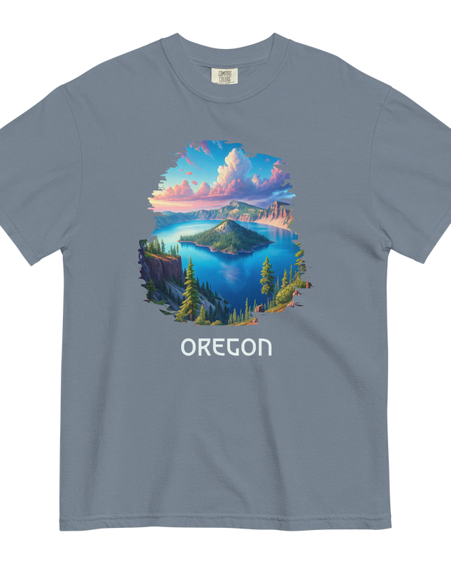 OREGON - CRATER LAKE - COMFORT COLORS - Unisex garment-dyed heavyweight t-shirt