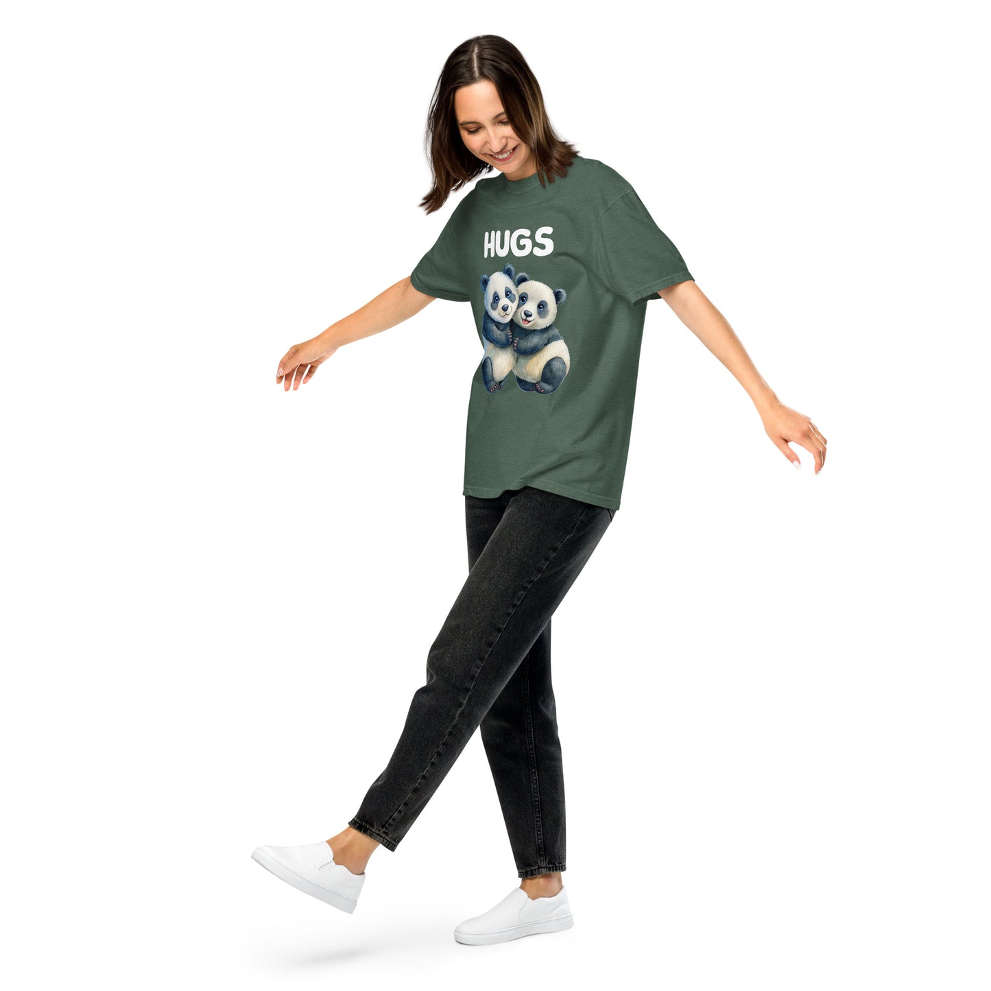 HUGS - PANDA BEARS - Comfort Colors - Unisex garment-dyed heavyweight t-shirt
