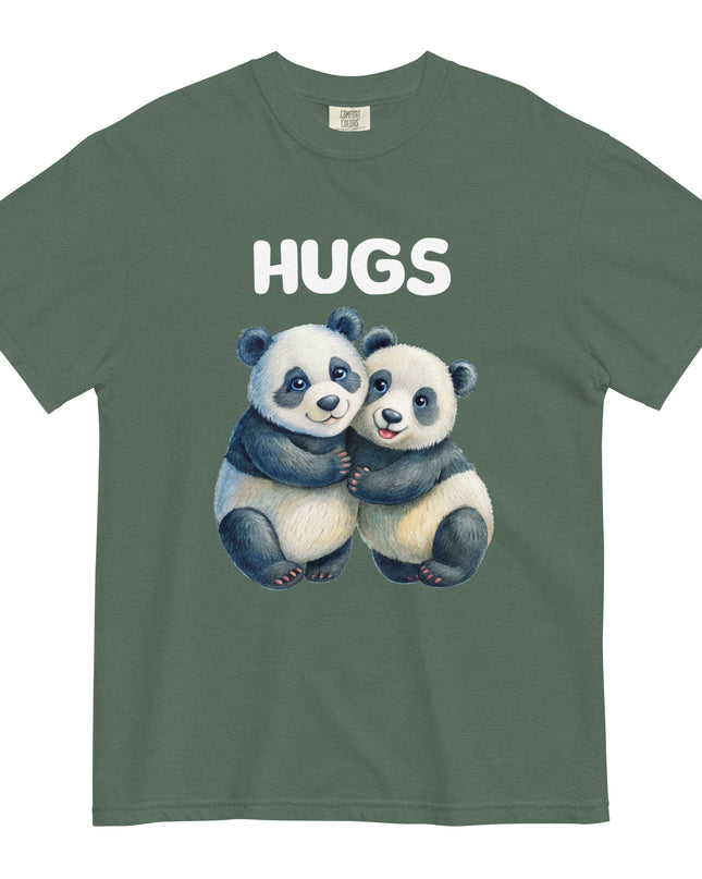 HUGS - PANDA BEARS - Comfort Colors - Unisex garment-dyed heavyweight t-shirt