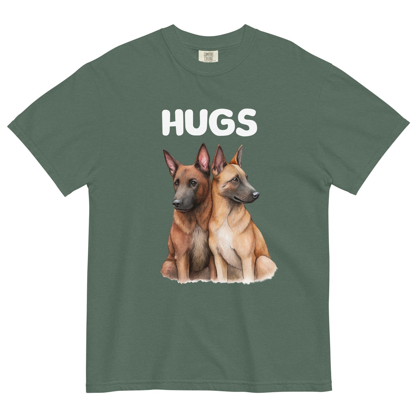 HUGS - Belgian Malinois - Comfort Colors - Unisex garment-dyed heavyweight t-shirt