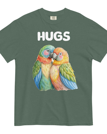 HUGS - Parrots - Comfort Colors - Unisex garment-dyed heavyweight t-shirt