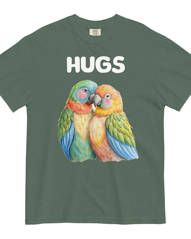 HUGS - Parrots - Comfort Colors - Unisex garment-dyed heavyweight t-shirt