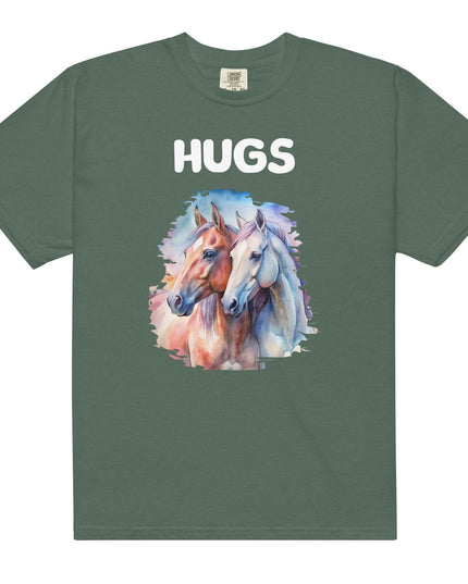 HUGS -HORSES - Comfort Colors - Unisex garment-dyed heavyweight t-shirt