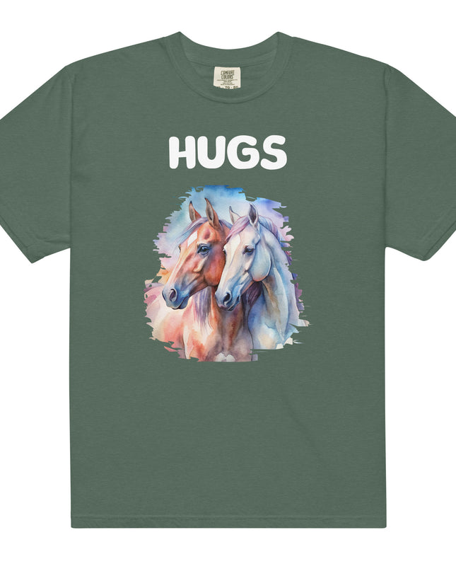 HUGS -HORSES - Comfort Colors - Unisex garment-dyed heavyweight t-shirt