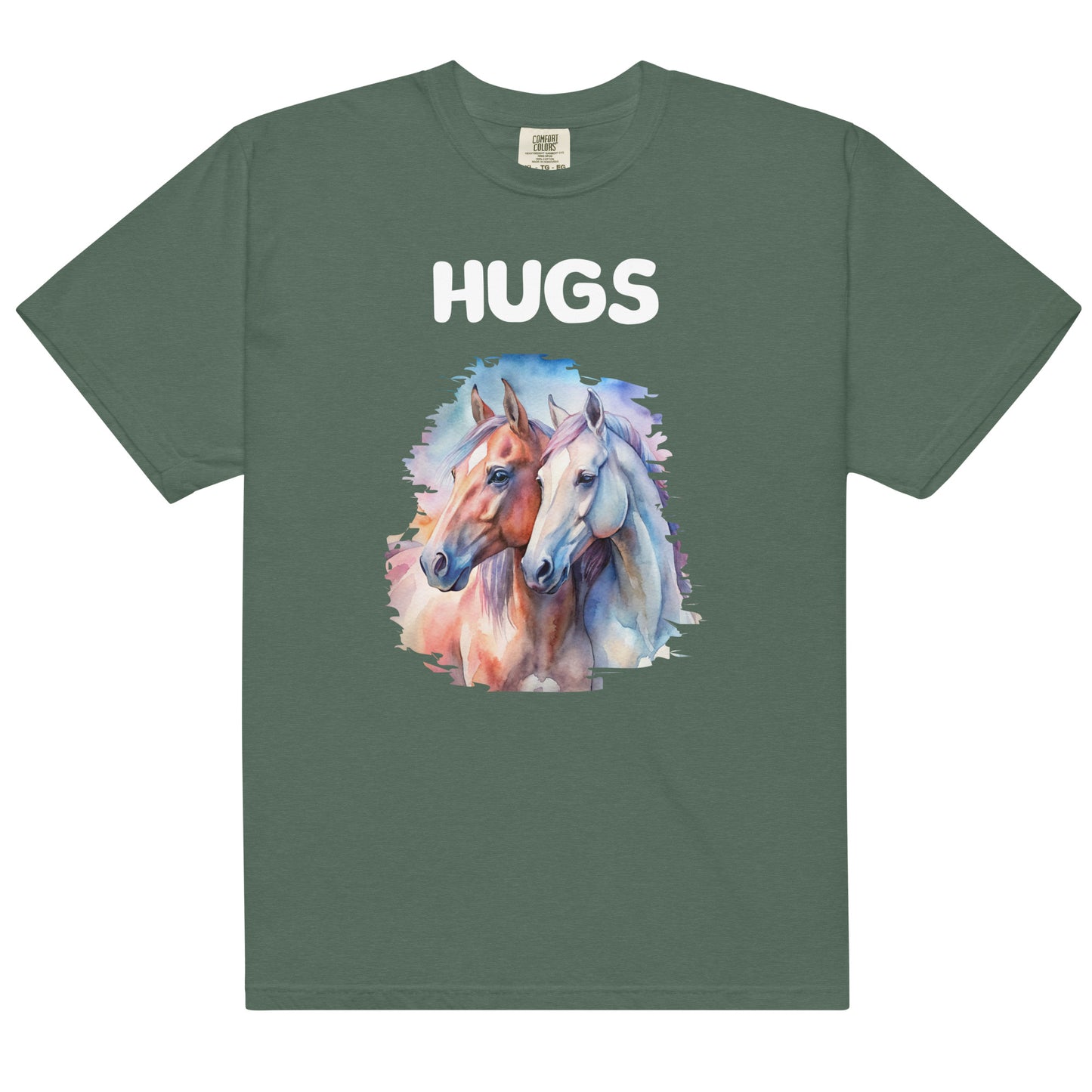 HUGS -HORSES - Comfort Colors - Unisex garment-dyed heavyweight t-shirt