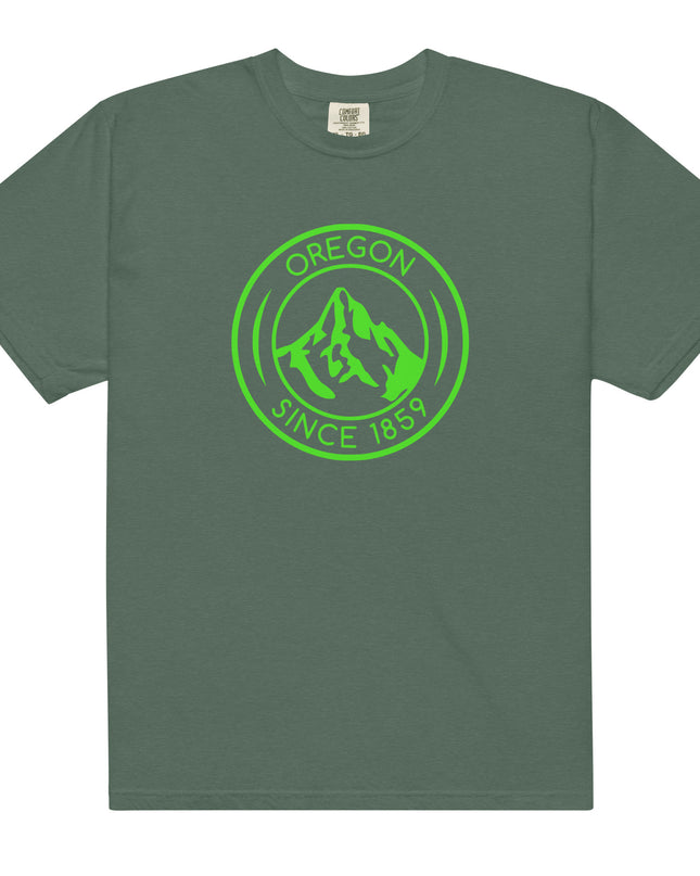 OREGON SINCE 1859 - LIME - Comfort Colors - Unisex garment-dyed heavyweight t-shirt