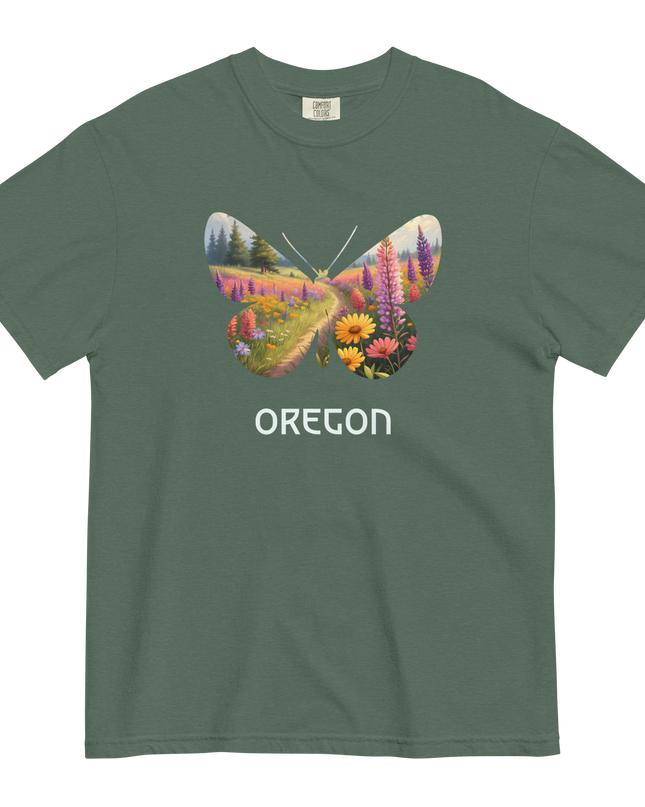 OREGON WILD FLOWERS - COMFORT COLORS - Unisex garment-dyed heavyweight t-shirt