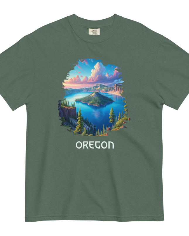 OREGON - CRATER LAKE - COMFORT COLORS - Unisex garment-dyed heavyweight t-shirt