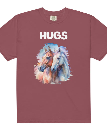 HUGS -HORSES - Comfort Colors - Unisex garment-dyed heavyweight t-shirt