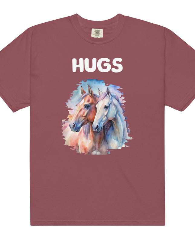 HUGS -HORSES - Comfort Colors - Unisex garment-dyed heavyweight t-shirt
