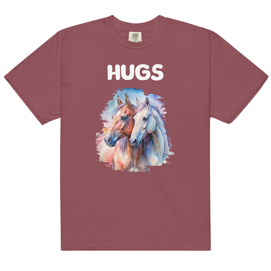 HUGS -HORSES - Comfort Colors - Unisex garment-dyed heavyweight t-shirt