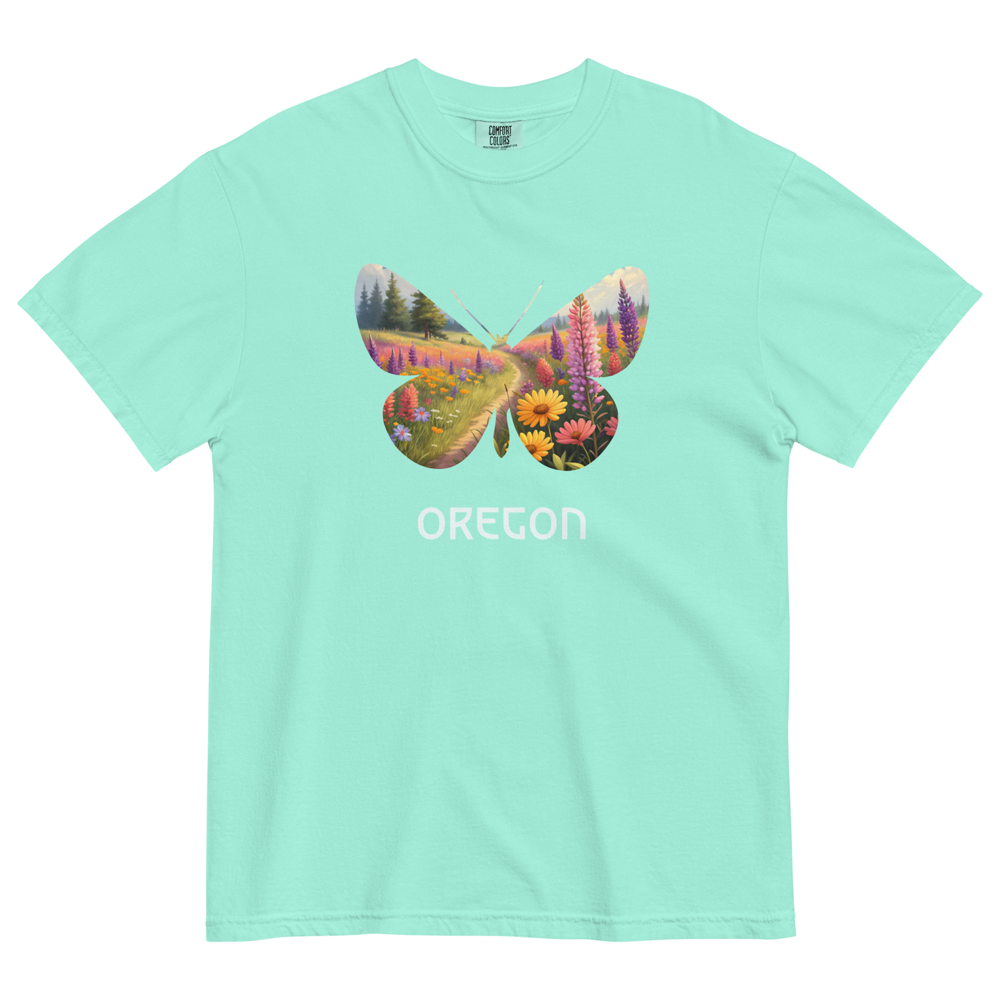 OREGON WILD FLOWERS - COMFORT COLORS - Unisex garment-dyed heavyweight t-shirt