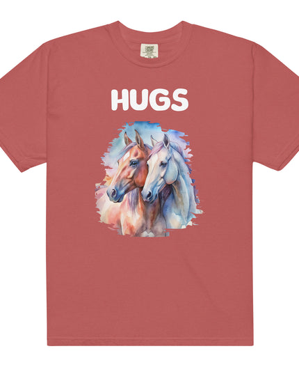HUGS -HORSES - Comfort Colors - Unisex garment-dyed heavyweight t-shirt