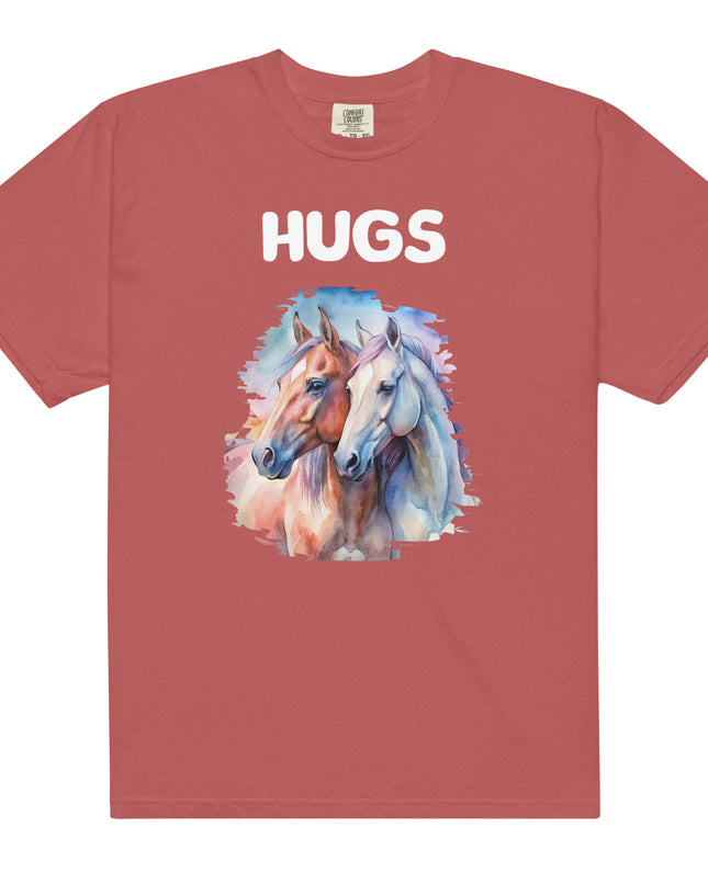 HUGS -HORSES - Comfort Colors - Unisex garment-dyed heavyweight t-shirt