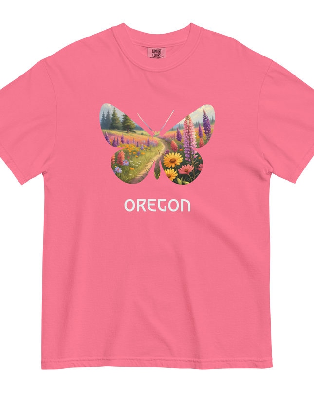 OREGON WILD FLOWERS - COMFORT COLORS - Unisex garment-dyed heavyweight t-shirt