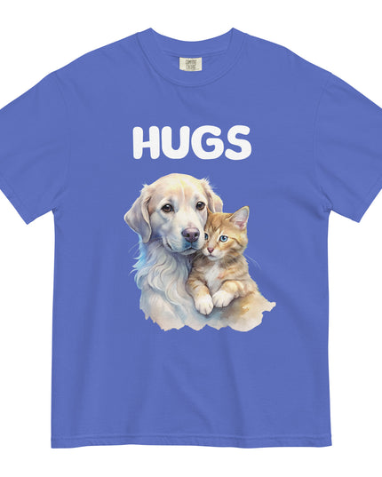 HUGS - Dog & Kitten - Comfort Color - Unisex garment-dyed heavyweight t-shirt