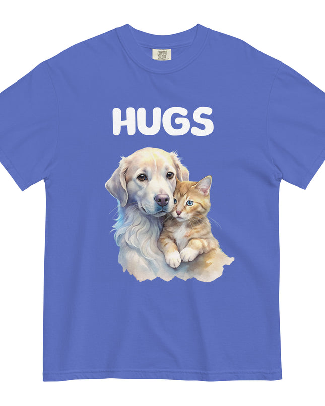 HUGS - Dog & Kitten - Comfort Color - Unisex garment-dyed heavyweight t-shirt
