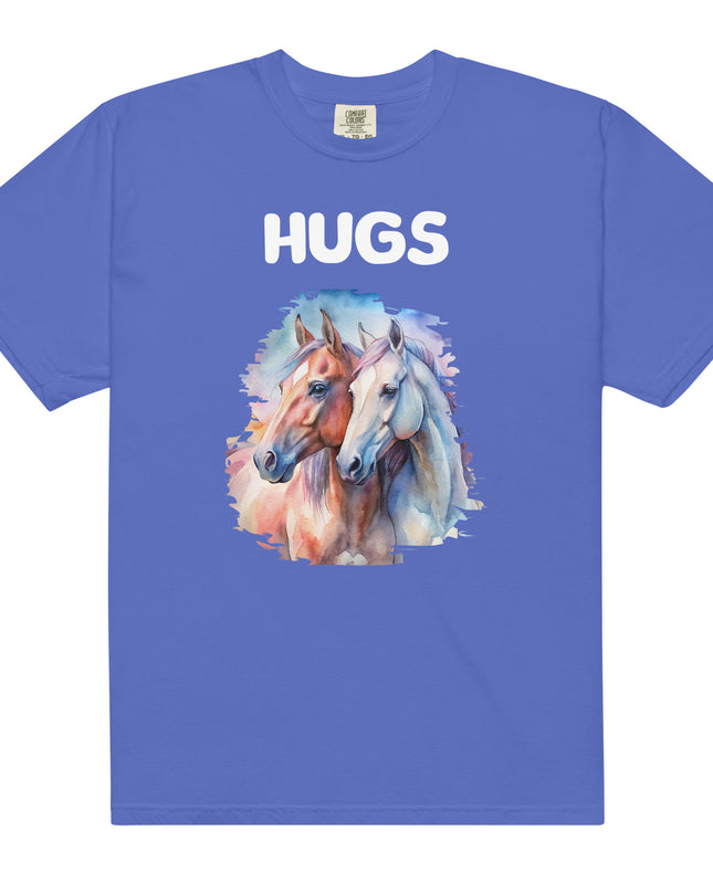 HUGS -HORSES - Comfort Colors - Unisex garment-dyed heavyweight t-shirt
