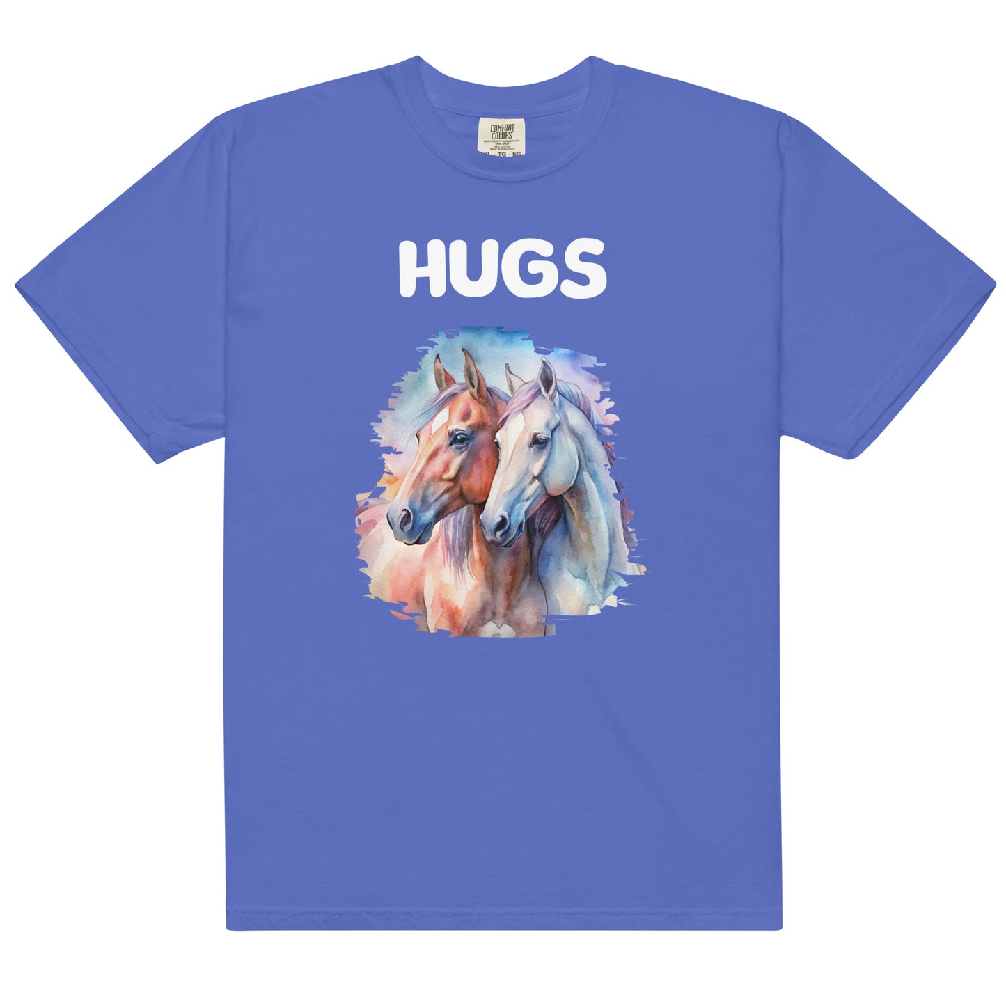HUGS -HORSES - Comfort Colors - Unisex garment-dyed heavyweight t-shirt