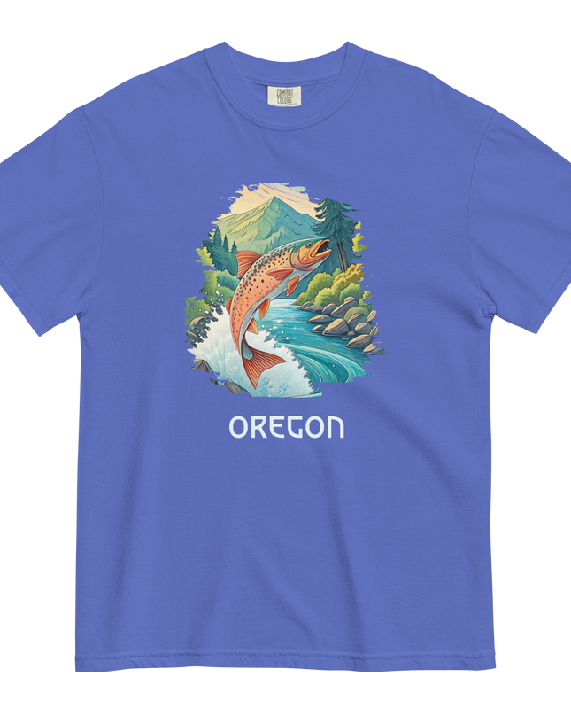 OREGON FISHING - COMFORT COLORS - Unisex garment-dyed heavyweight t-shirt