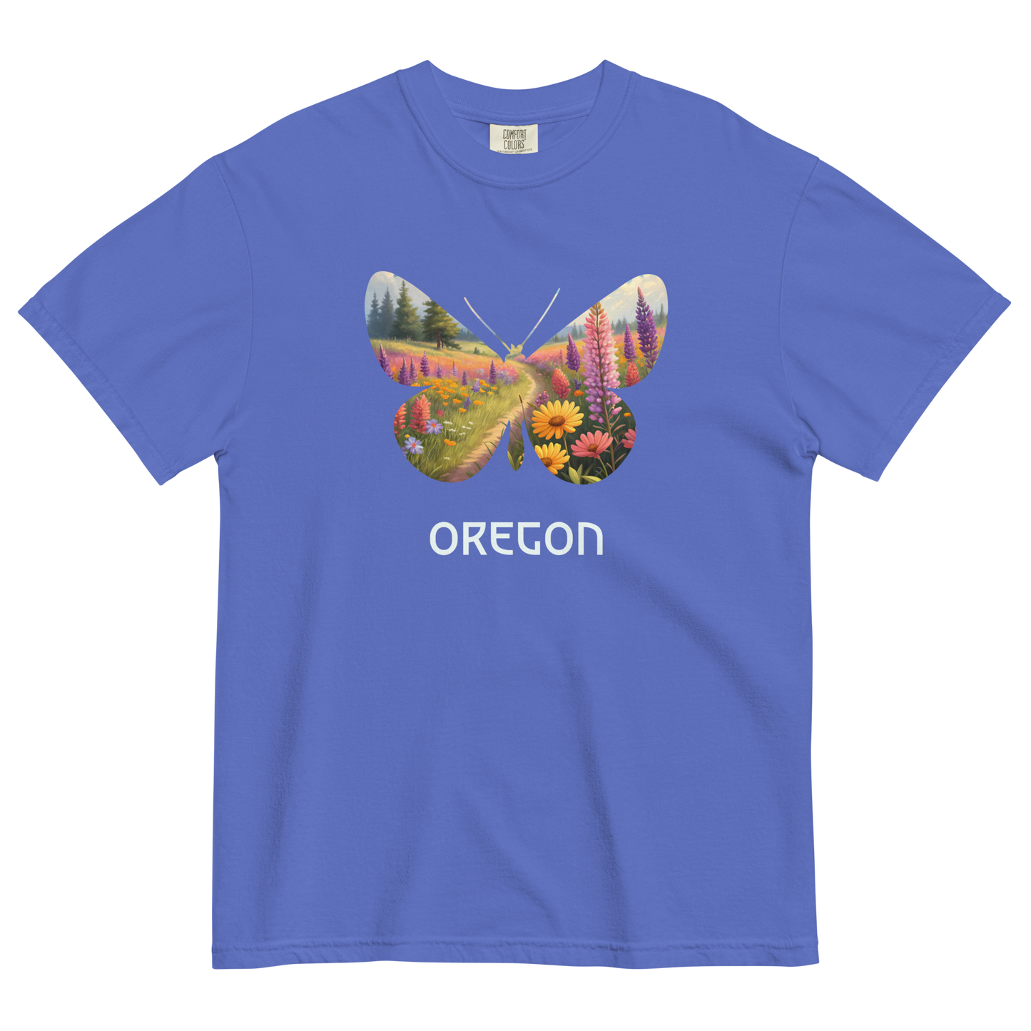 OREGON WILD FLOWERS - COMFORT COLORS - Unisex garment-dyed heavyweight t-shirt