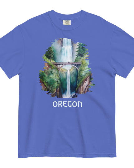 OREGON - MULTNOMAH FALLS - COMFORT COLORS - Unisex garment-dyed heavyweight t-shirt