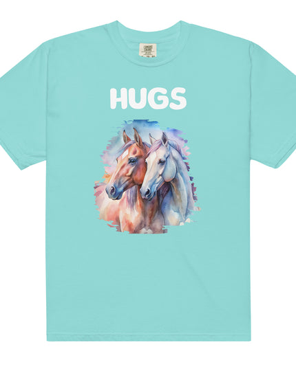 HUGS -HORSES - Comfort Colors - Unisex garment-dyed heavyweight t-shirt