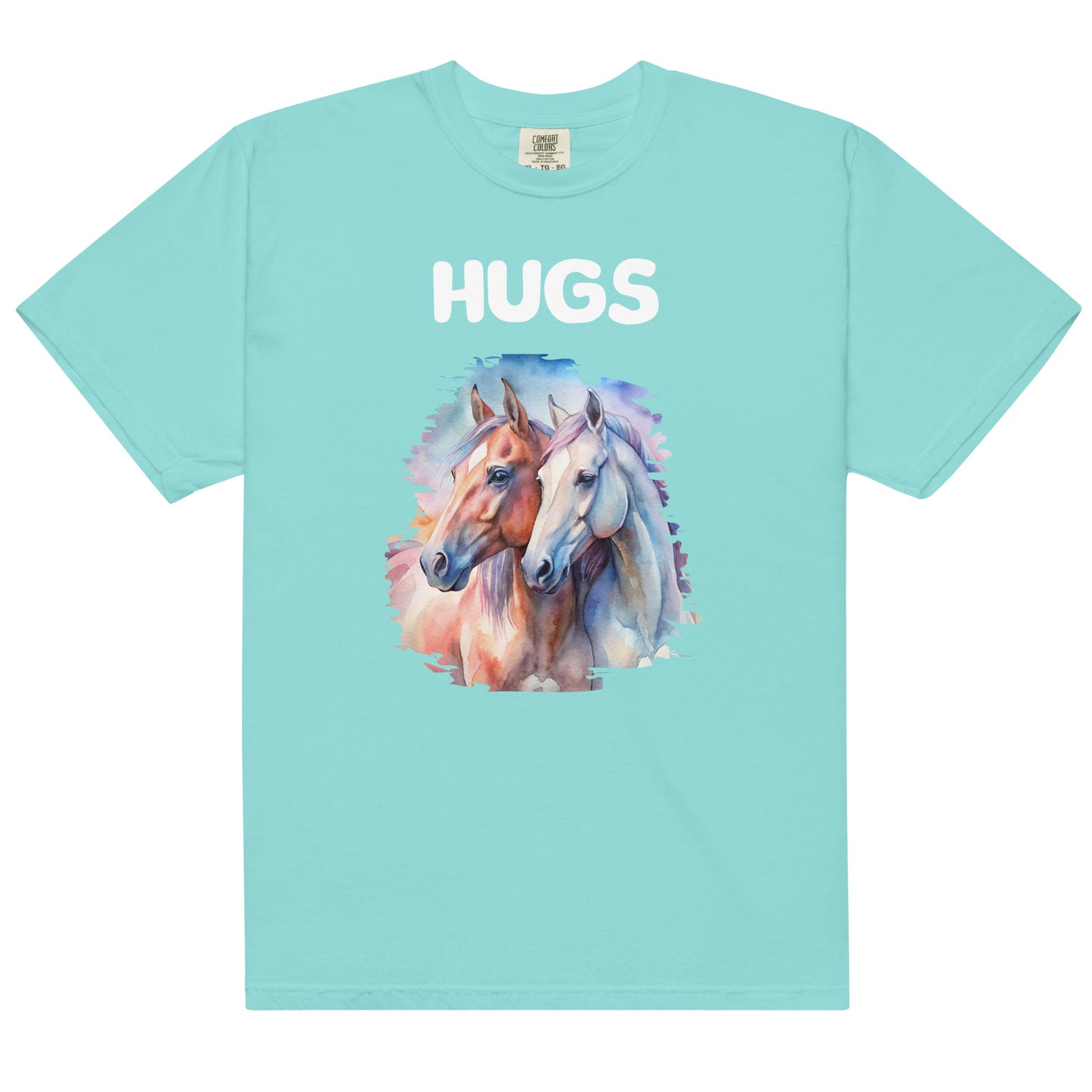 HUGS -HORSES - Comfort Colors - Unisex garment-dyed heavyweight t-shirt