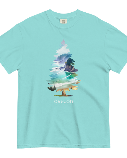 OREGON COASTAL TREE - COMFORT COLORS- Unisex garment-dyed heavyweight t-shirt