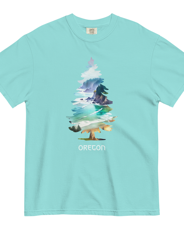 OREGON COSTAL TREE - COMFORT COLORS- Unisex garment-dyed heavyweight t-shirt