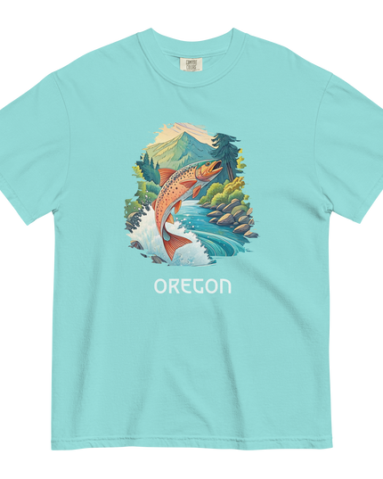 OREGON FISHING - COMFORT COLORS - Unisex garment-dyed heavyweight t-shirt