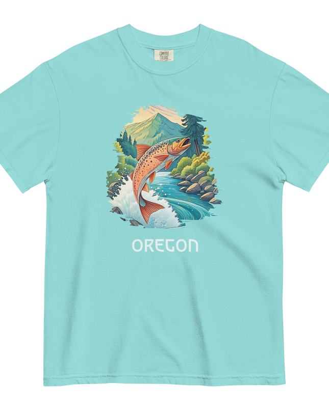 OREGON FISHING - COMFORT COLORS - Unisex garment-dyed heavyweight t-shirt