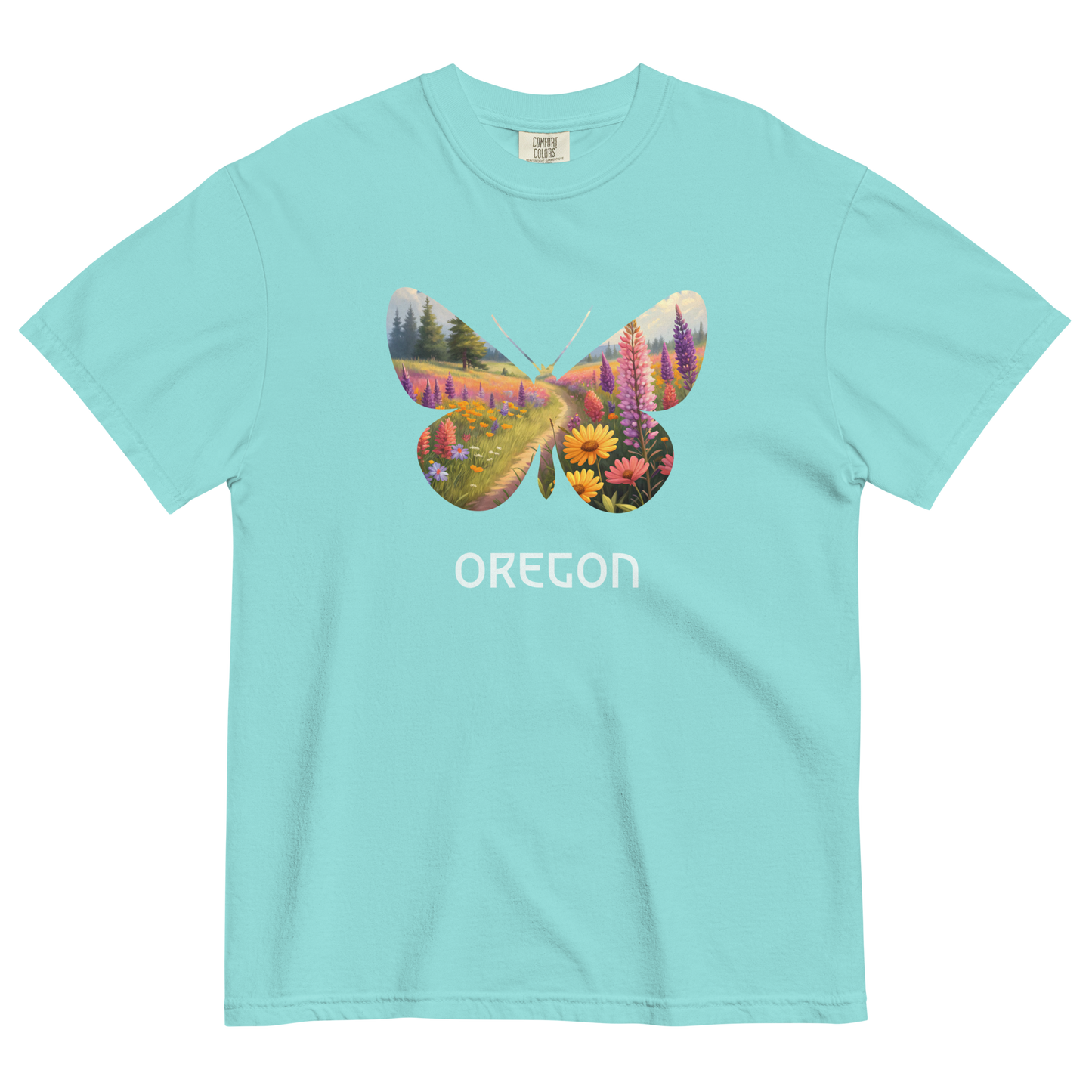 OREGON WILD FLOWERS - COMFORT COLORS - Unisex garment-dyed heavyweight t-shirt