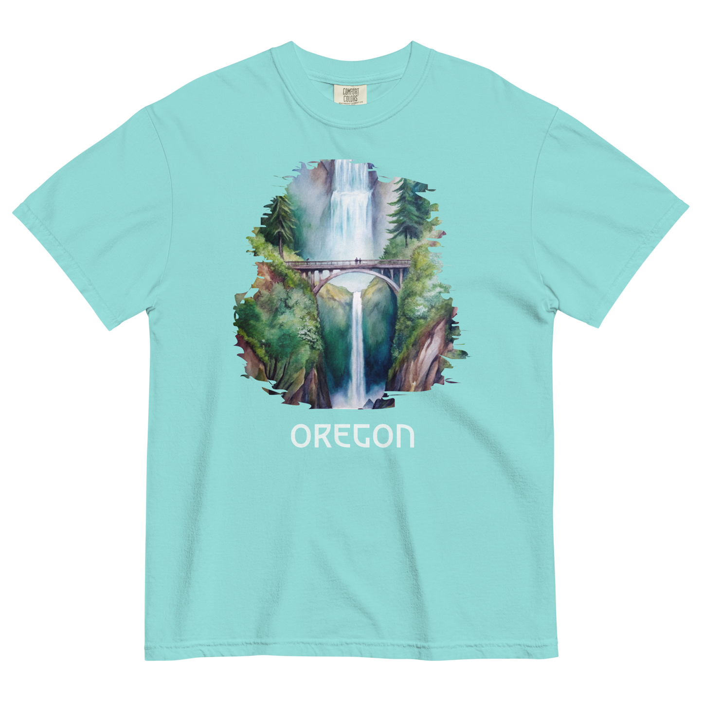 OREGON - MULTNOMAH FALLS - COMFORT COLORS - Unisex garment-dyed heavyweight t-shirt