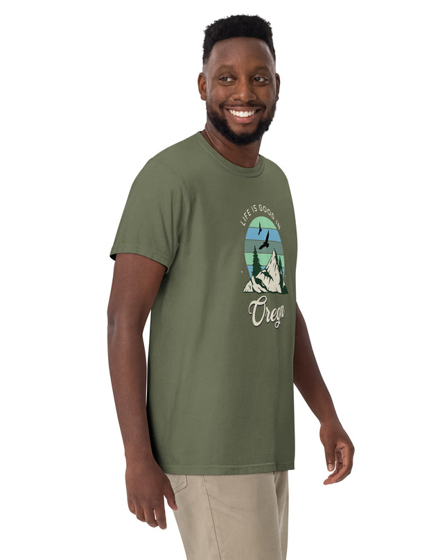 Life is Good in Oregon - Unisex garment-dyed heavyweight t-shirt