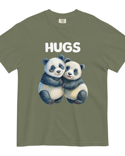 HUGS - PANDA BEARS - Comfort Colors - Unisex garment-dyed heavyweight t-shirt
