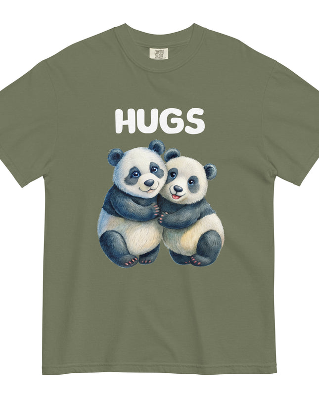 HUGS - PANDA BEARS - Comfort Colors - Unisex garment-dyed heavyweight t-shirt