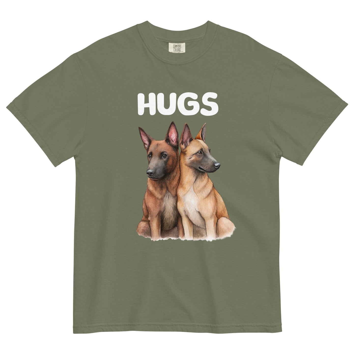 HUGS - Belgian Malinois - Comfort Colors - Unisex garment-dyed heavyweight t-shirt