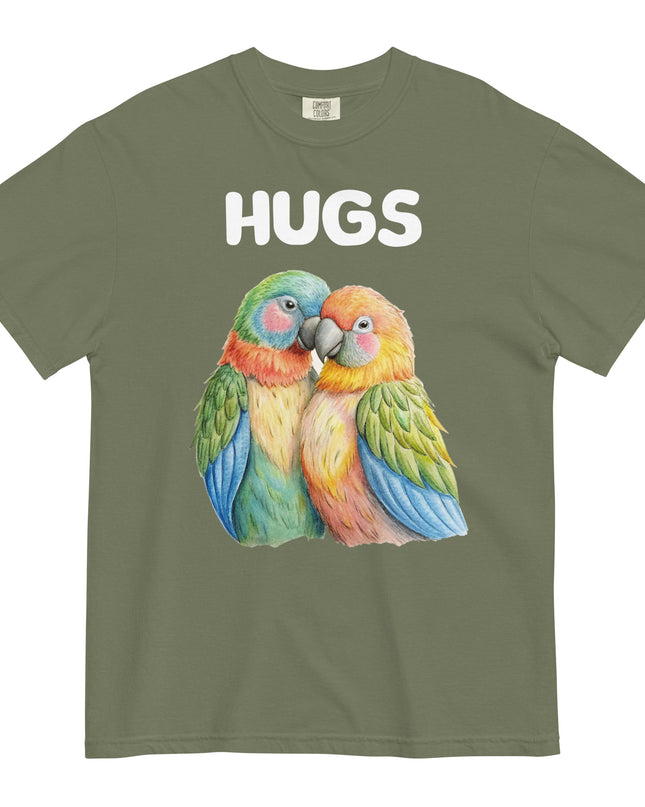 HUGS - Parrots - Comfort Colors - Unisex garment-dyed heavyweight t-shirt