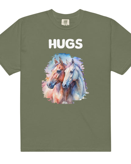 HUGS -HORSES - Comfort Colors - Unisex garment-dyed heavyweight t-shirt