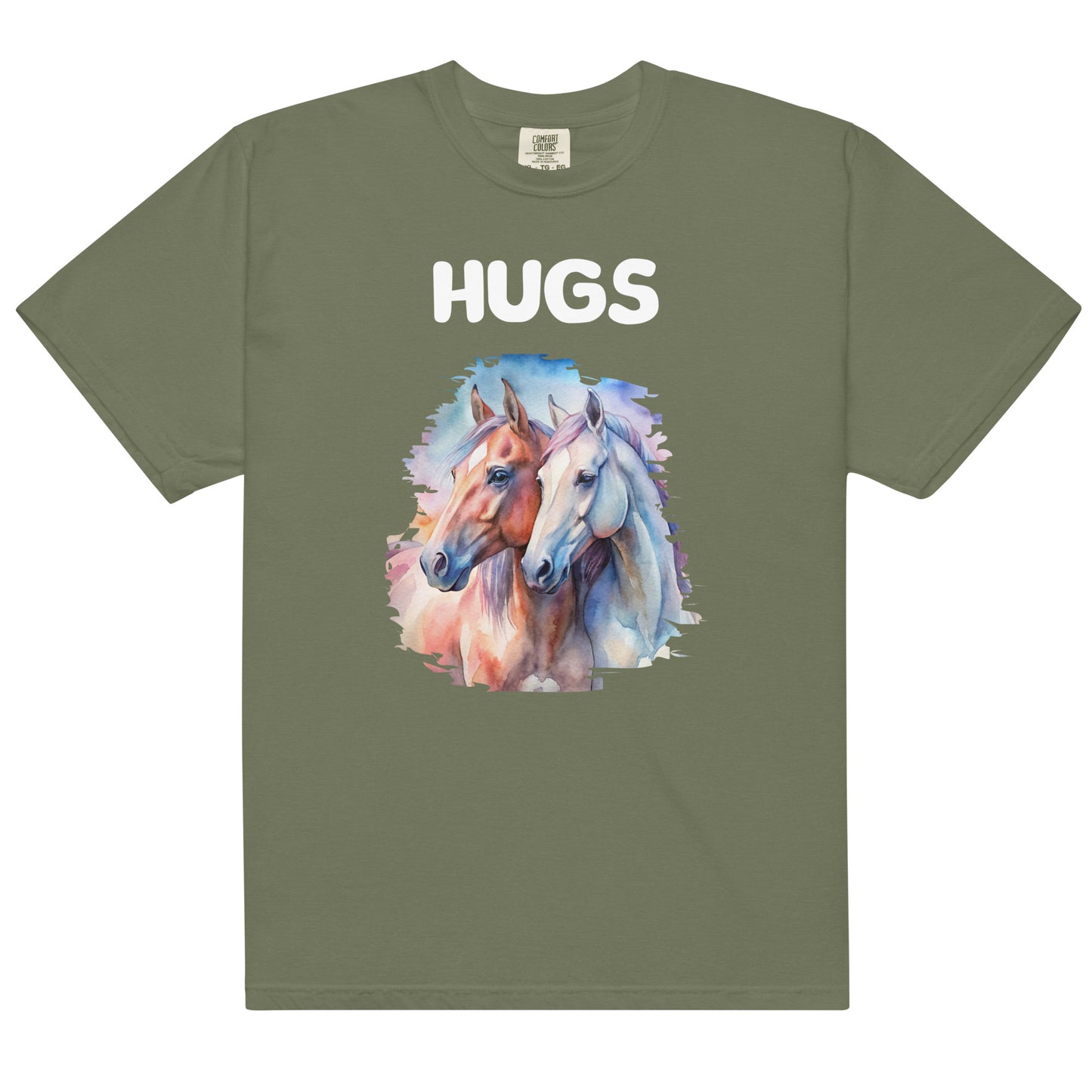 HUGS -HORSES - Comfort Colors - Unisex garment-dyed heavyweight t-shirt