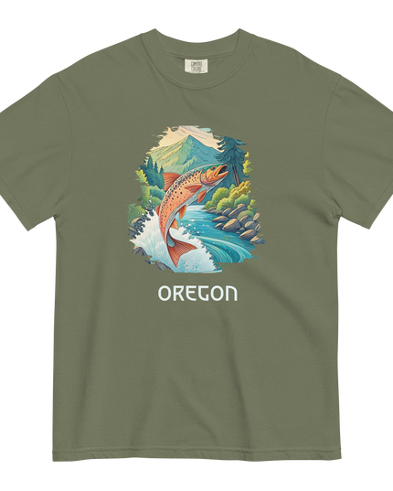 OREGON FISHING - COMFORT COLORS - Unisex garment-dyed heavyweight t-shirt