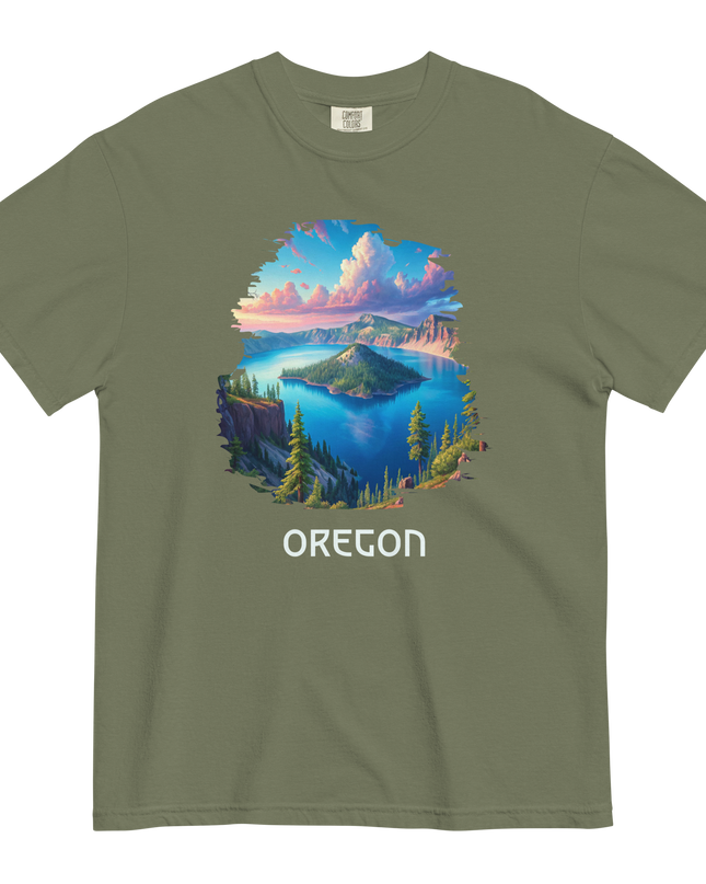 OREGON - CRATER LAKE - COMFORT COLORS - Unisex garment-dyed heavyweight t-shirt