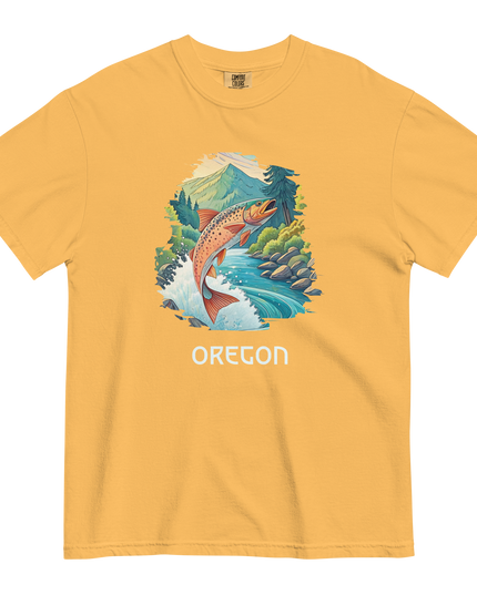 OREGON FISHING - COMFORT COLORS - Unisex garment-dyed heavyweight t-shirt