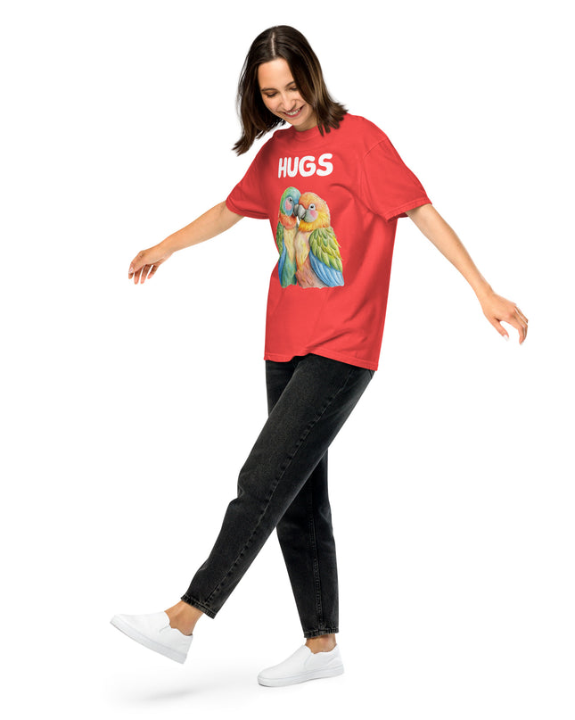 HUGS - Parrots - Comfort Colors - Unisex garment-dyed heavyweight t-shirt